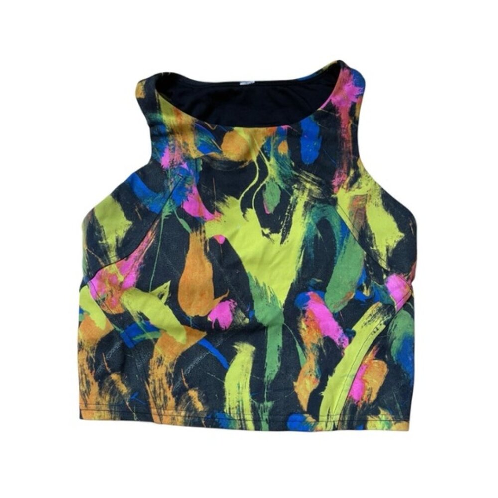 Lululemon Invigorate Training Tank Top Undertone Black Multi Size 4